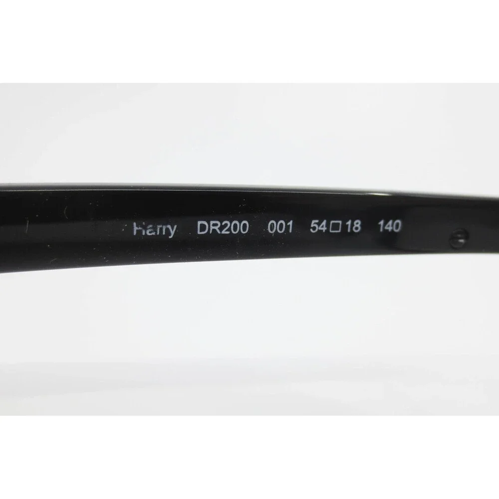 Dragon Harry DR200 001 Black Rectangular Eyeglasses Frames 54-18-140 Mens Womens